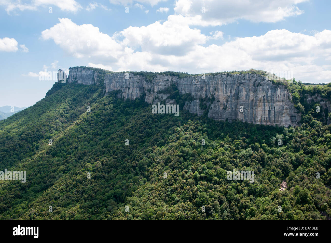 Mountain cliffs Rupit, Catalonia Stock Photo