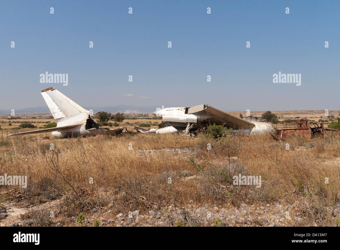 Wreckage of Czech Airlines flight CSA531 in the United Nations Buffer