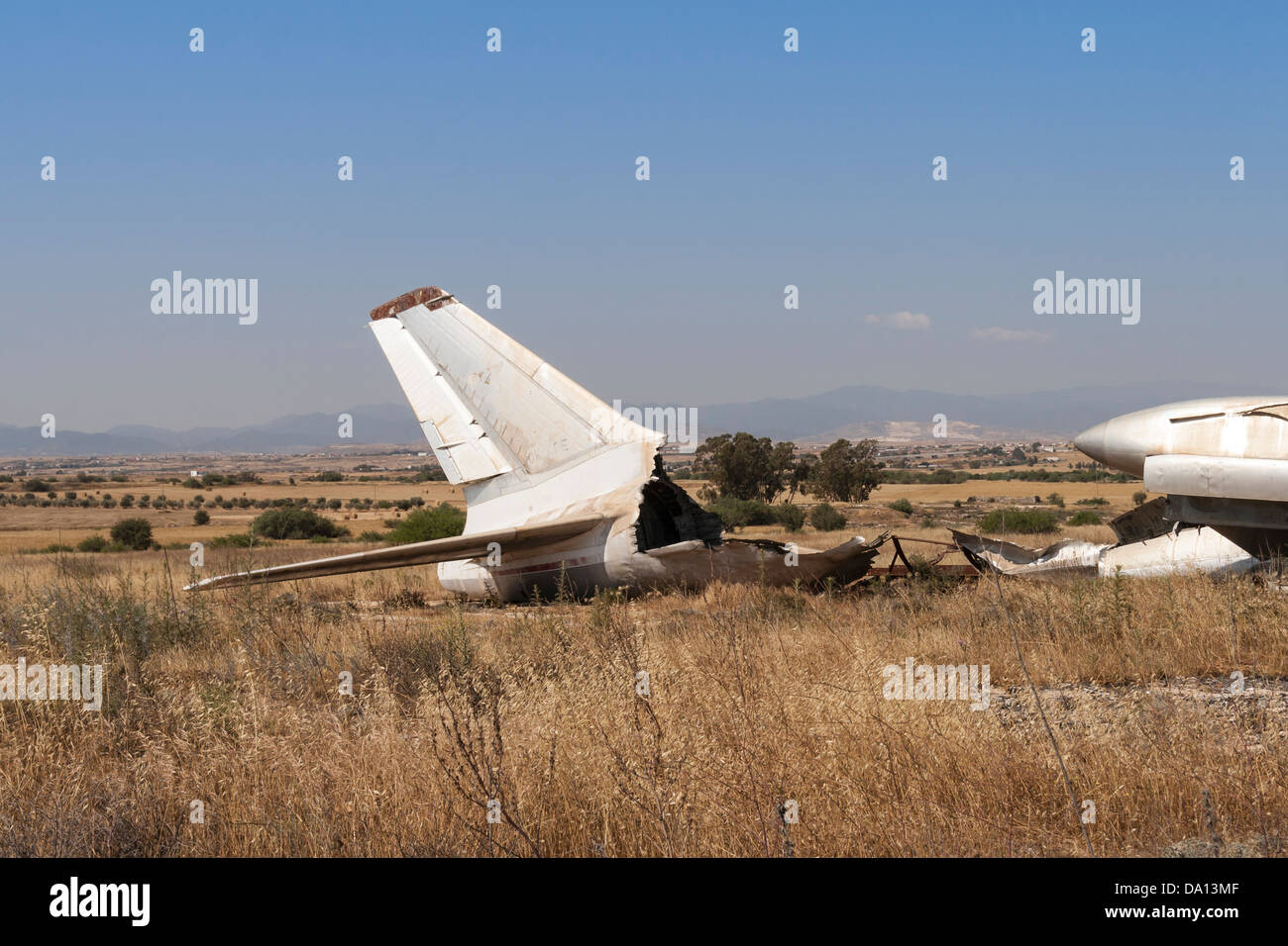 Wreckage of Czech Airlines flight CSA531 in the United Nations Buffer