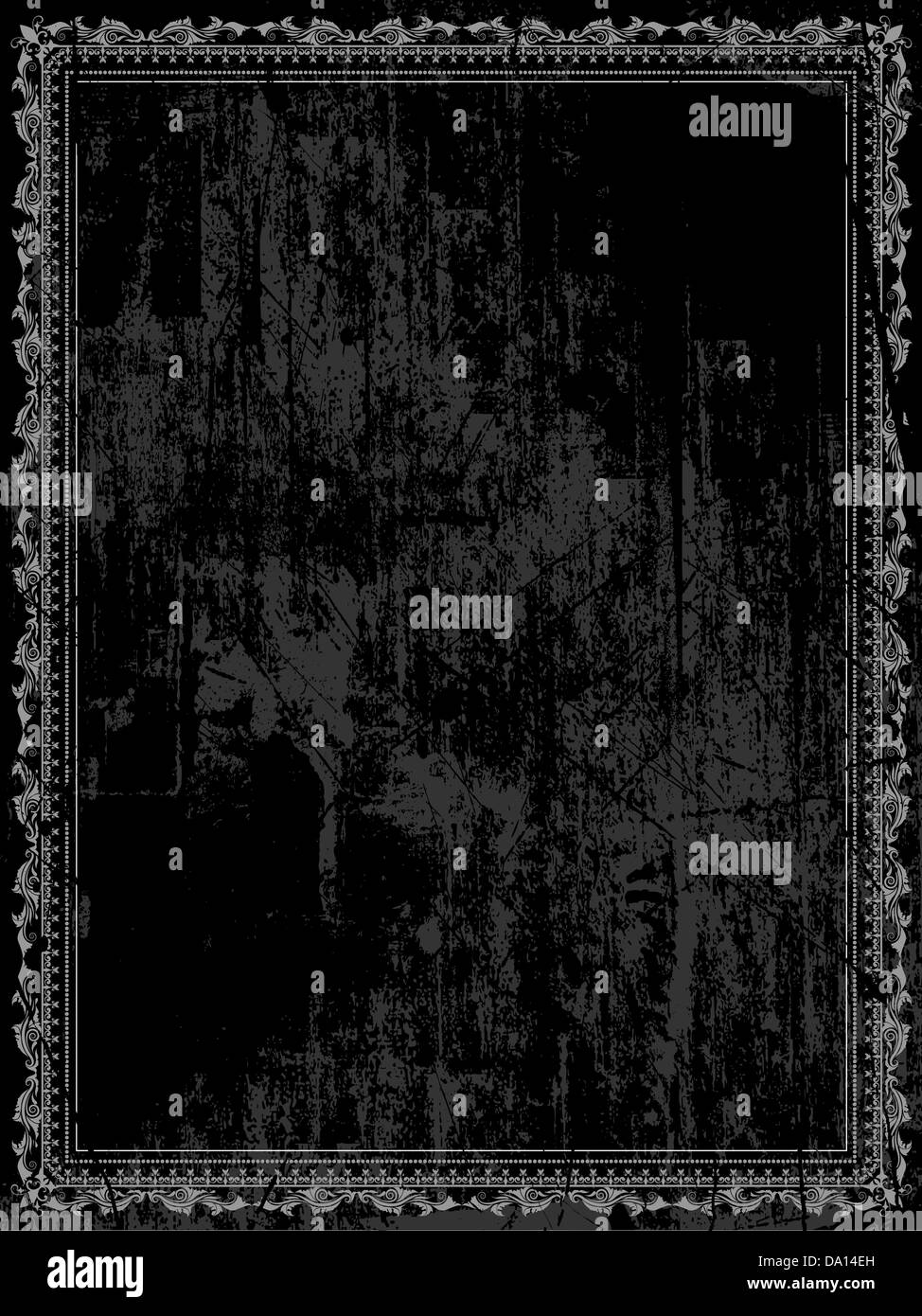 Detailed grunge background with a decorative frame Stock Photo - Alamy