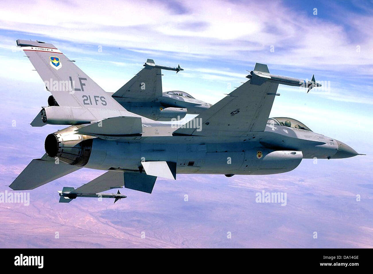 21st Fighter Squadron F16 2 Stock Photo Alamy