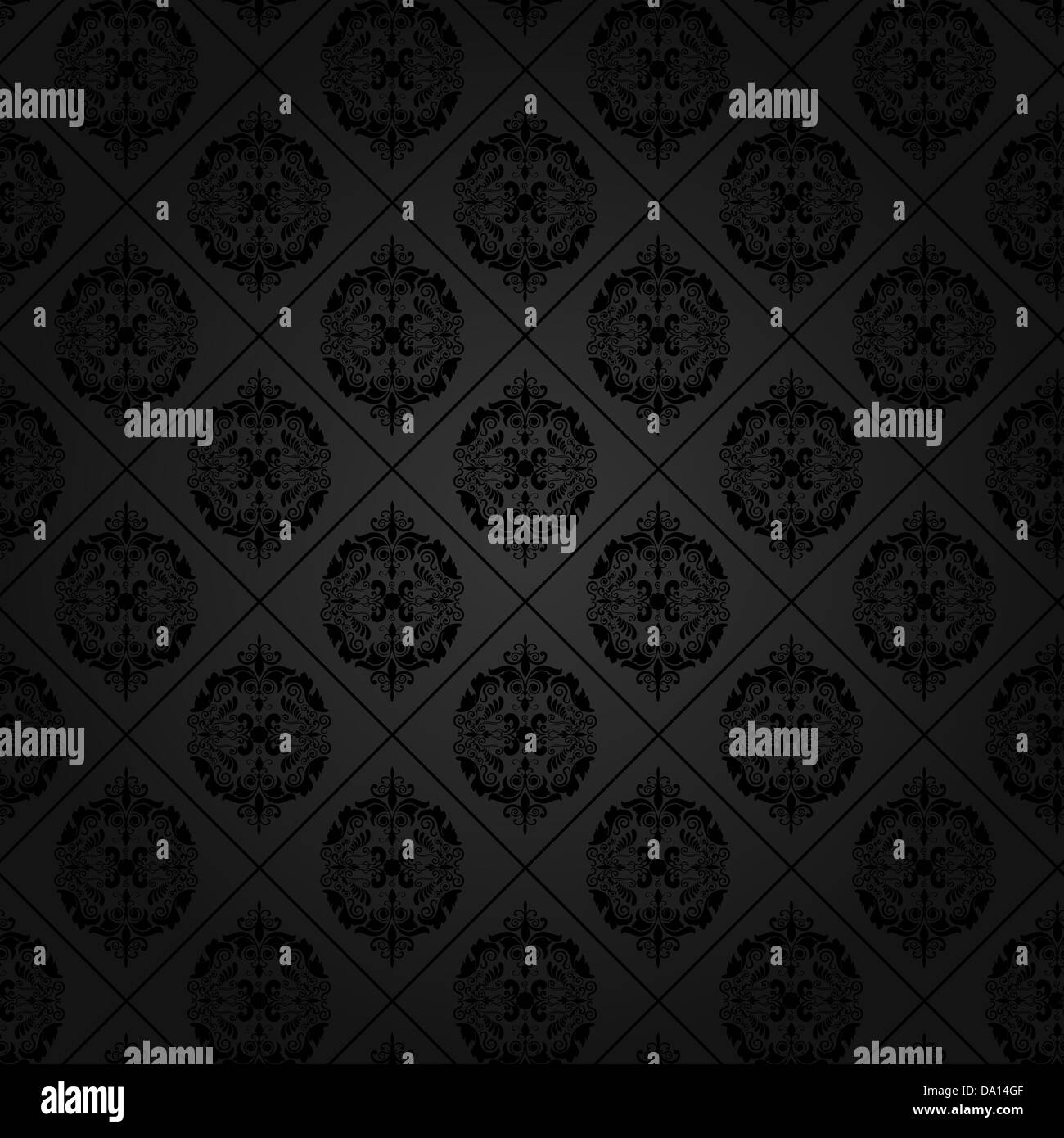 Seamless tile background of a damask style antique wallpaper Stock