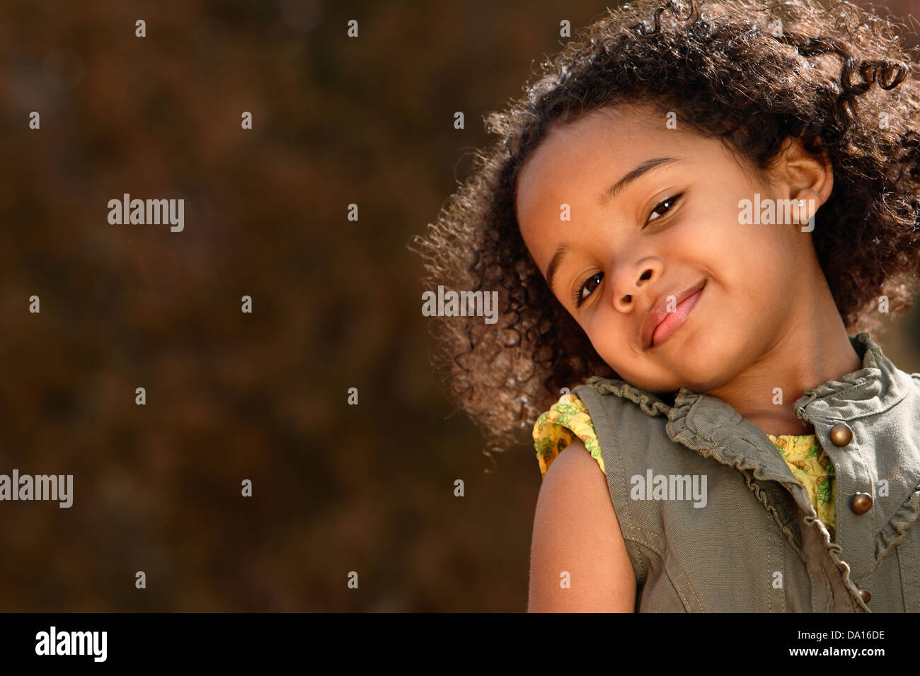 Happy African American Girl Stock Photo - Alamy