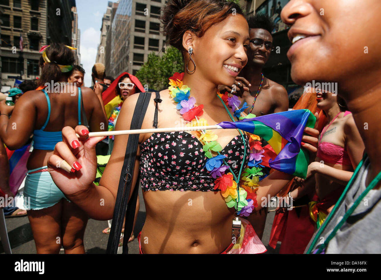 New York, USA. 30th June 2013. The gay pride parade in New York City was particulary celebratory after the supreme court ruled that it was unconstitutional to ban gay marriage. Credit:  Scott Houston/Alamy Live News Stock Photo