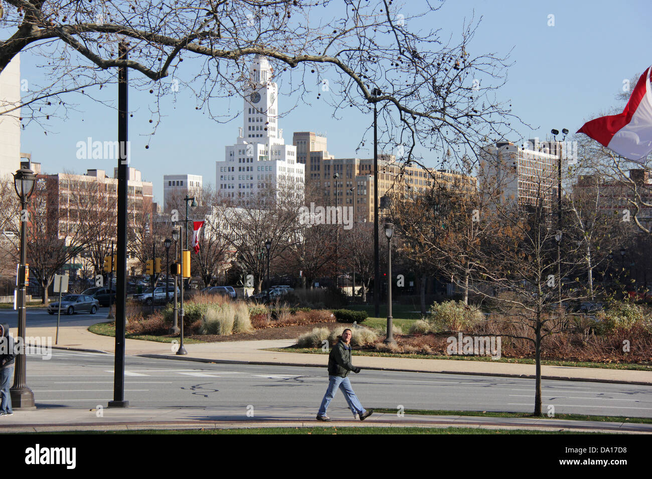 Benjamin Franklin Parkway view, Philadelphia, Pennsylvania Stock Photo