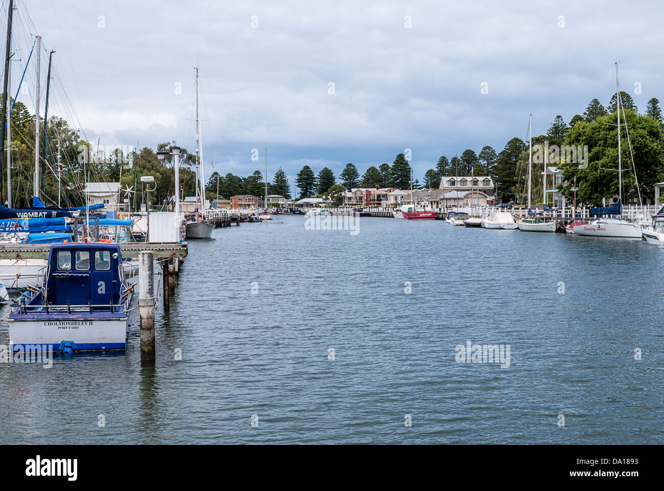The picturesque fishing town of Port Fairy on the western end of the Great Ocean Road in Victoria, Australia. Stock Photo