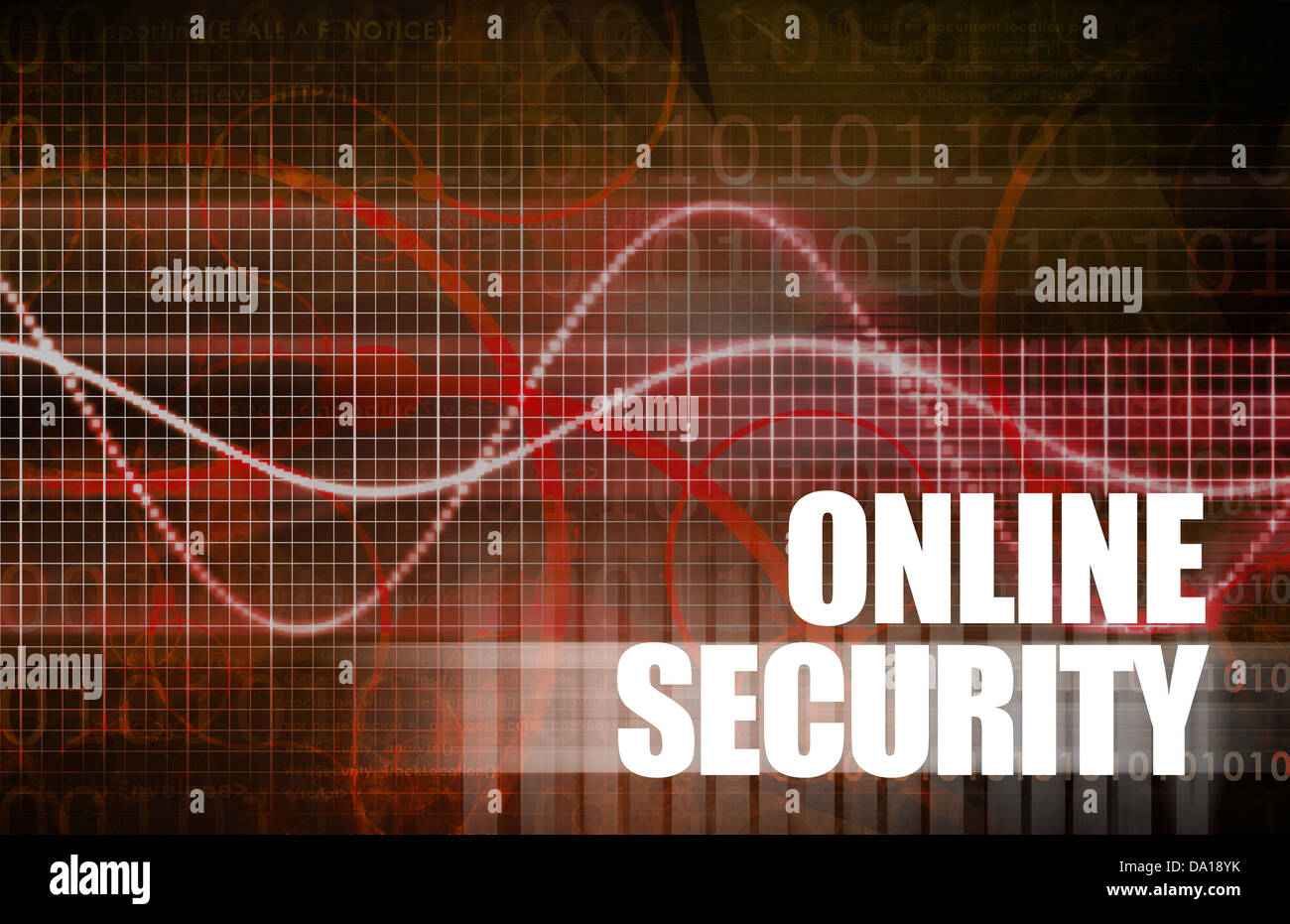 Online Security with Web Data on the Internet Stock Photo