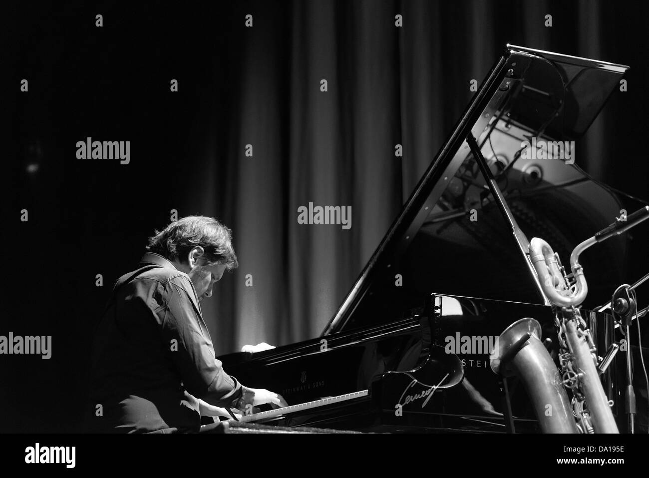 Double Fuor quartet (Deidda, Zaninotto, Serafini, Colussi) in Udin&jazz 2013 jazz festival Stock Photo