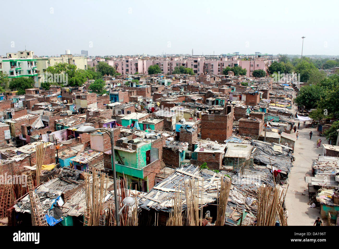 slums in new delhi India Stock Photo