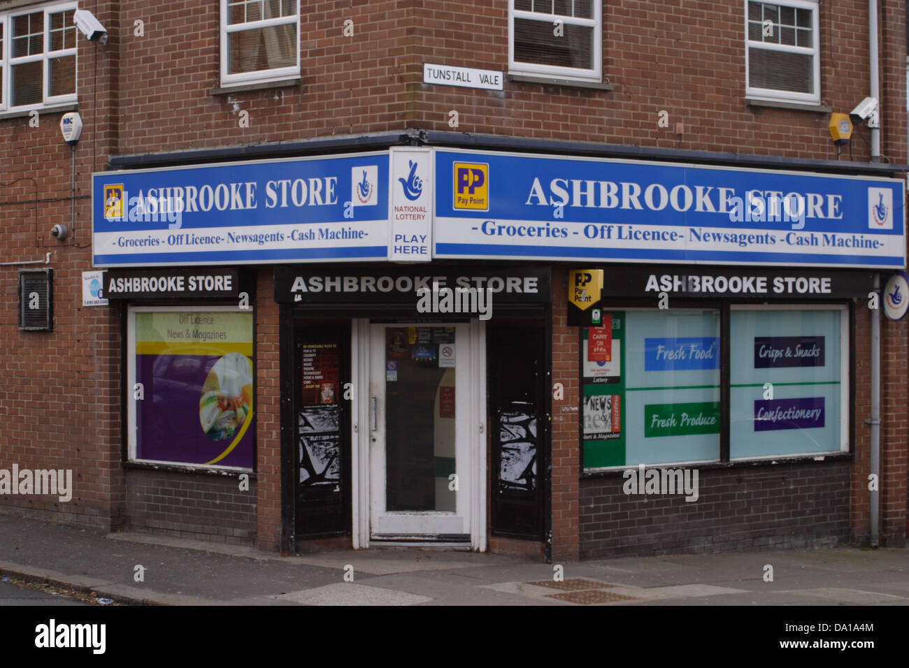 Corner shop, in Sunderland. Stock Photo