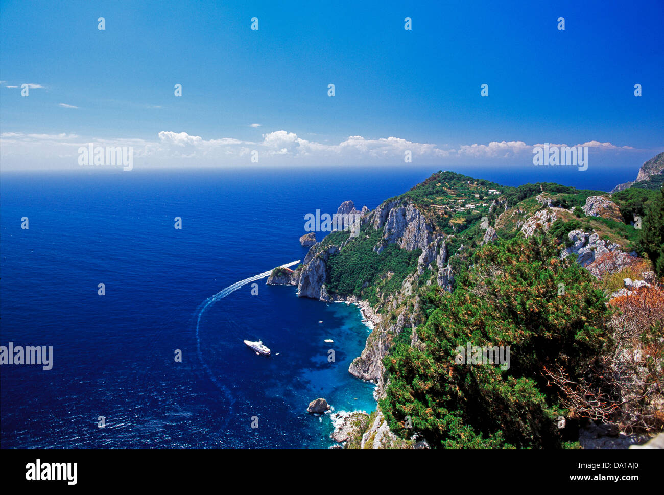 Capri view of headland Italy Stock Photo - Alamy