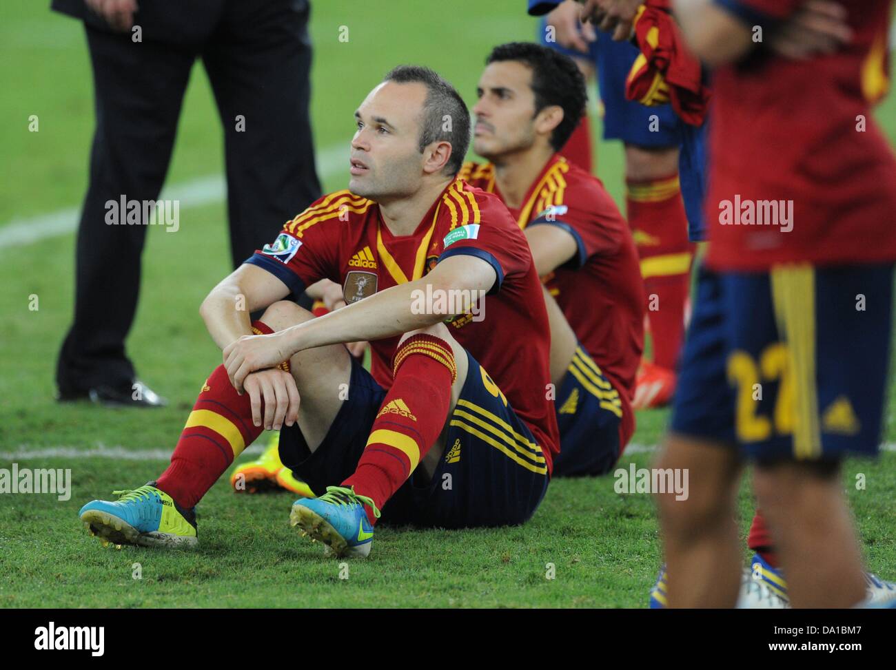 Rio de Janeiro, Brazil. 30 June 2013, Confederations Cup final, Brazil v Spain 3-0: Spain's Andres Iniesta disappointed. Credit:  dpa picture alliance/Alamy Live News Stock Photo