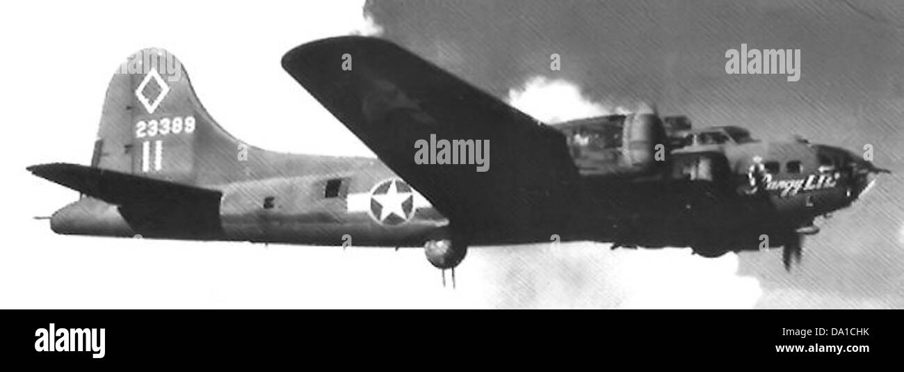 B-17F-42-3389 347thBS - Rangy Lil Stock Photo