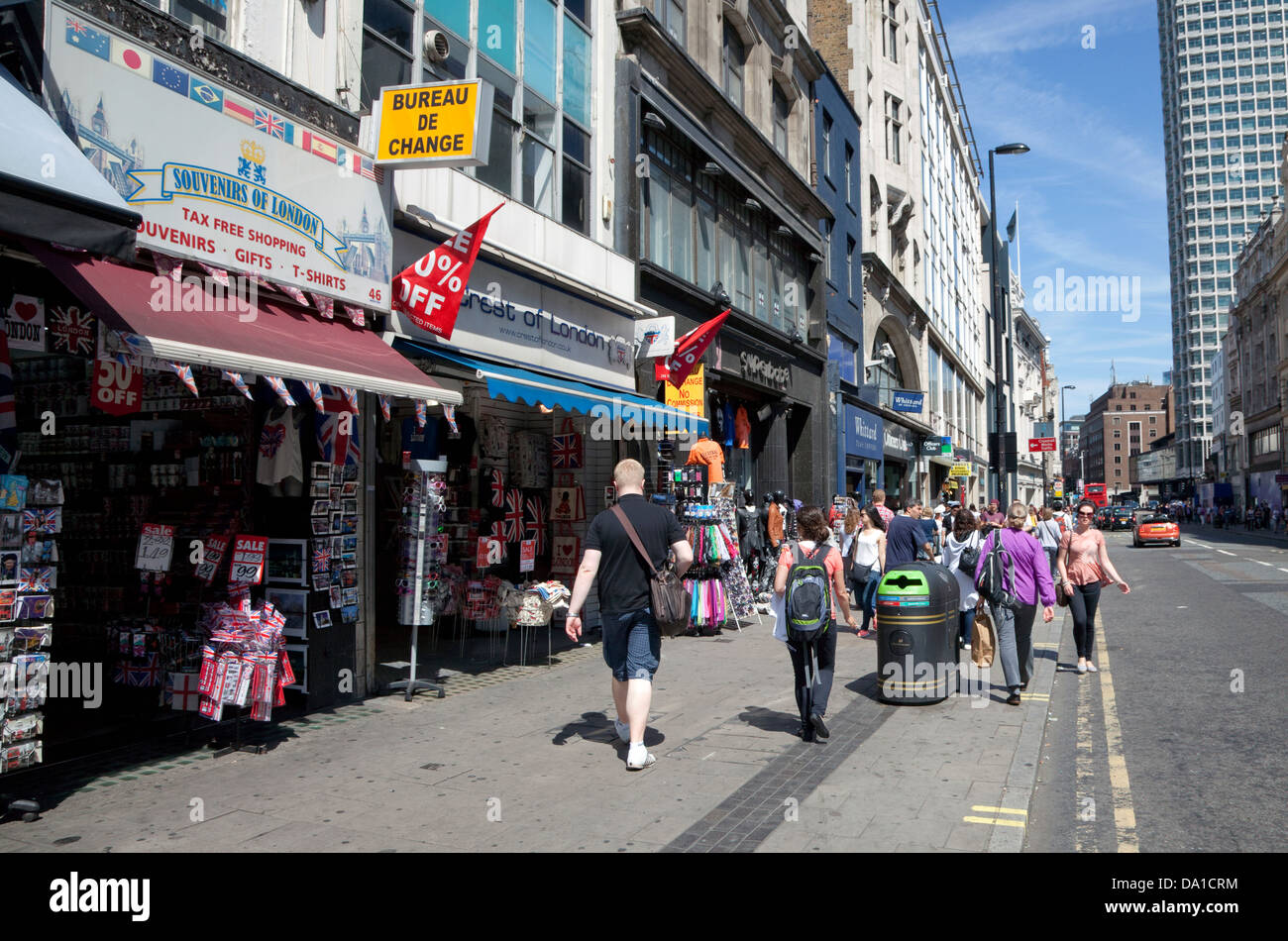 The 'scruffy' Tottenham Court Road end of Oxford Street, London Stock Photo