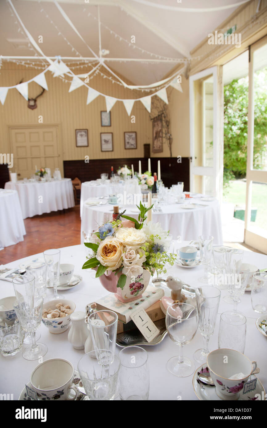 Room Decorated In Neutral And White Tones For Wedding Reception
