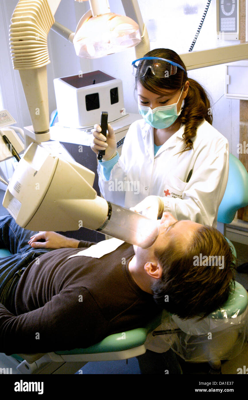 DENTAL X-RAY EXAMINATION Stock Photo