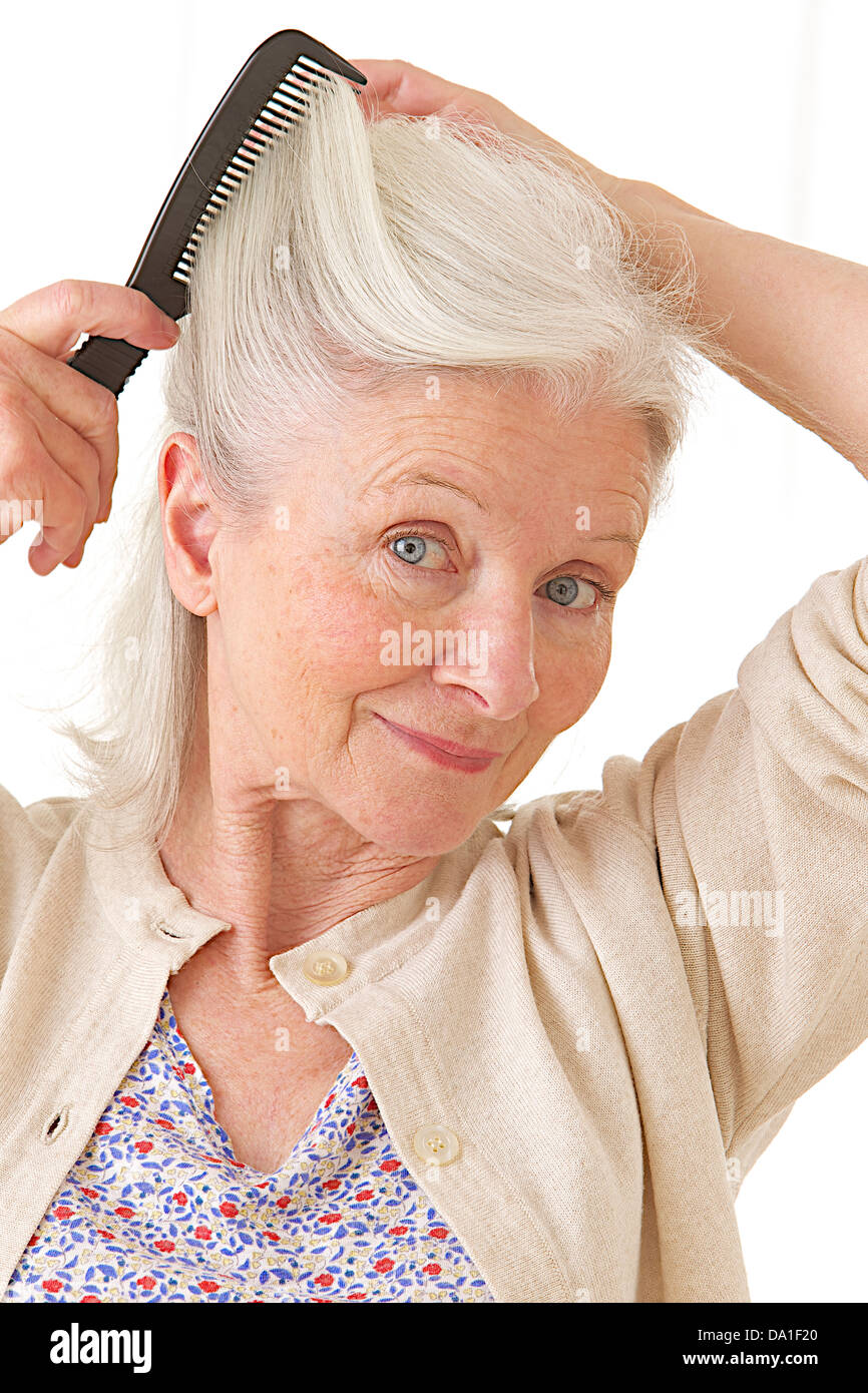 Hair Care Elderly Person Stock Photo 57811432 Alamy