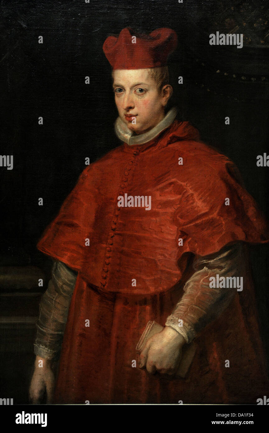 Cardinal-Infante Ferdinand (1609-1641). Governor of the Spanish Netherlands. Portrait of Peter Paul Rubens (1577-1640). Stock Photo