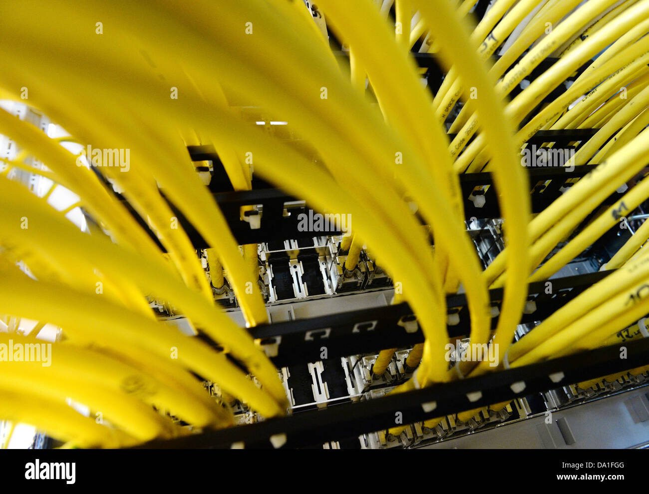 ILLUSTRATION - An illustartion dated 01 July 2013 shows computer cables inside a server room in Berlin, Germany. Photo: Matthias Balk Stock Photo