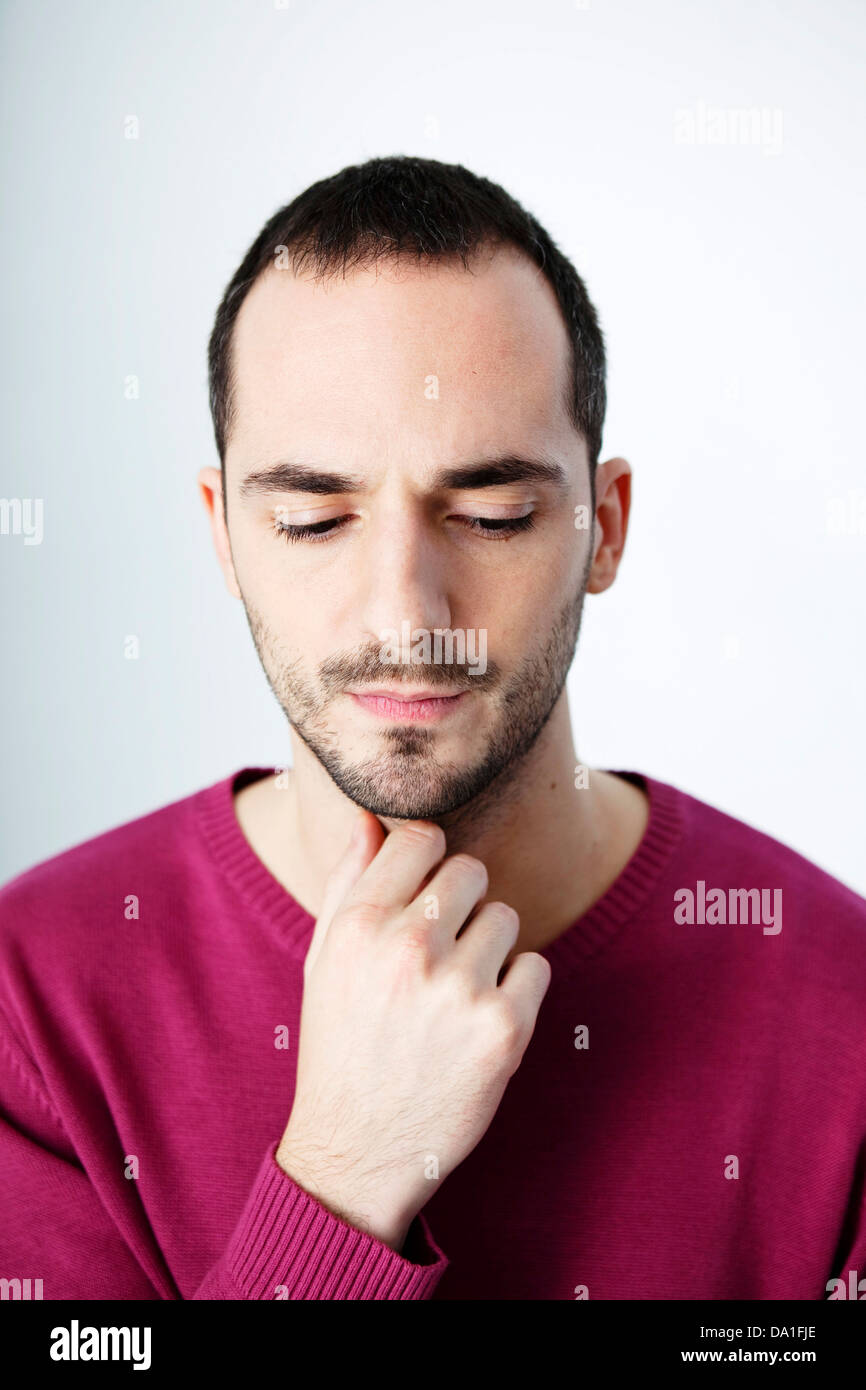 Pensive mood old man hi-res stock photography and images - Alamy