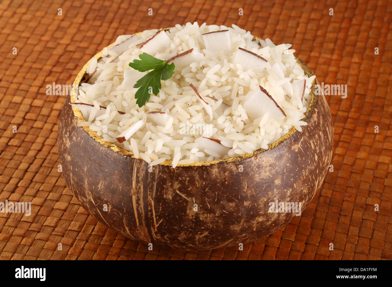 COCONUT BASMATI RICE Stock Photo