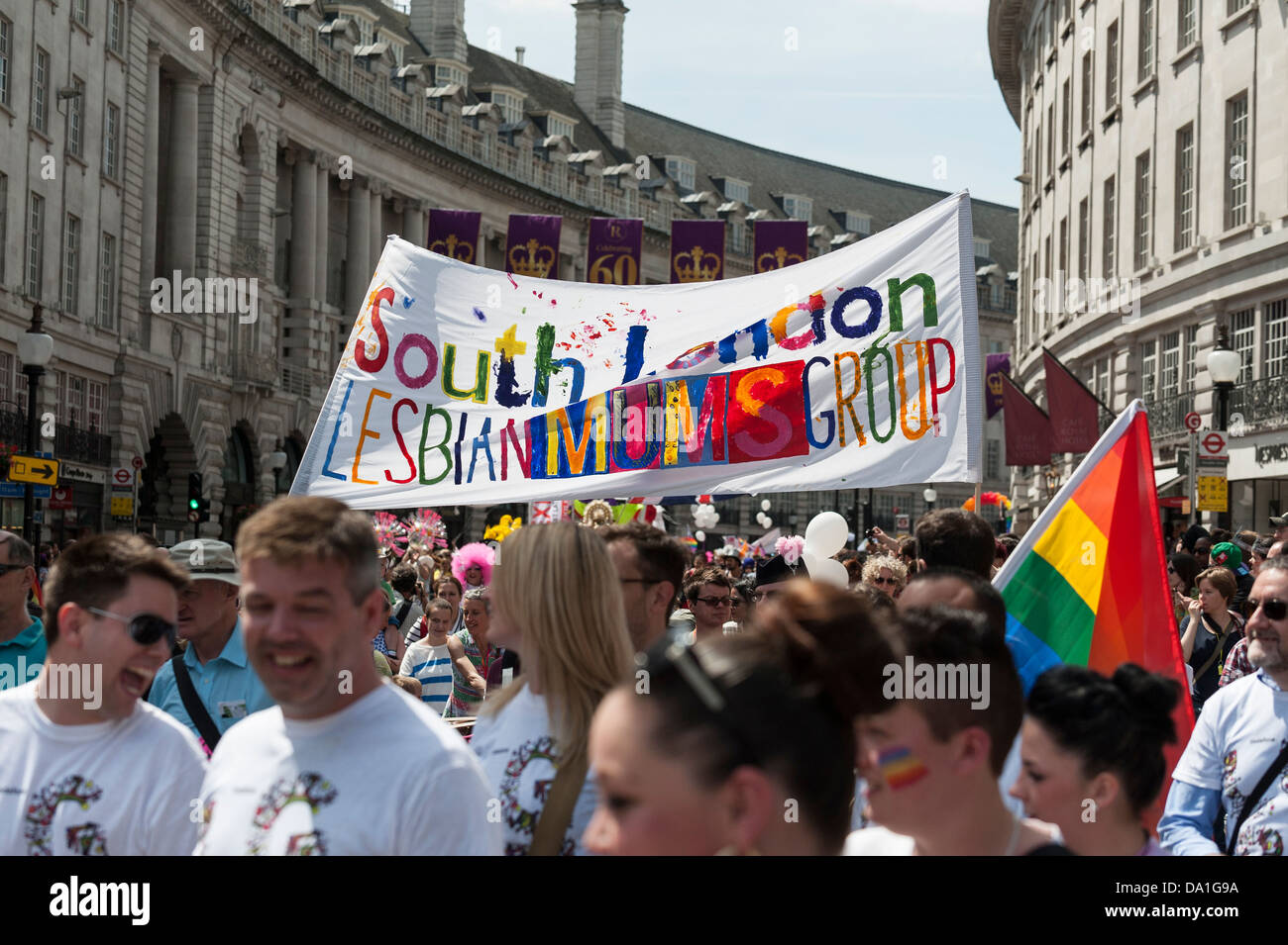 29th June 2013. The London Pride parade on Regent's Street. Photographer: Gordon Scammell Stock Photo