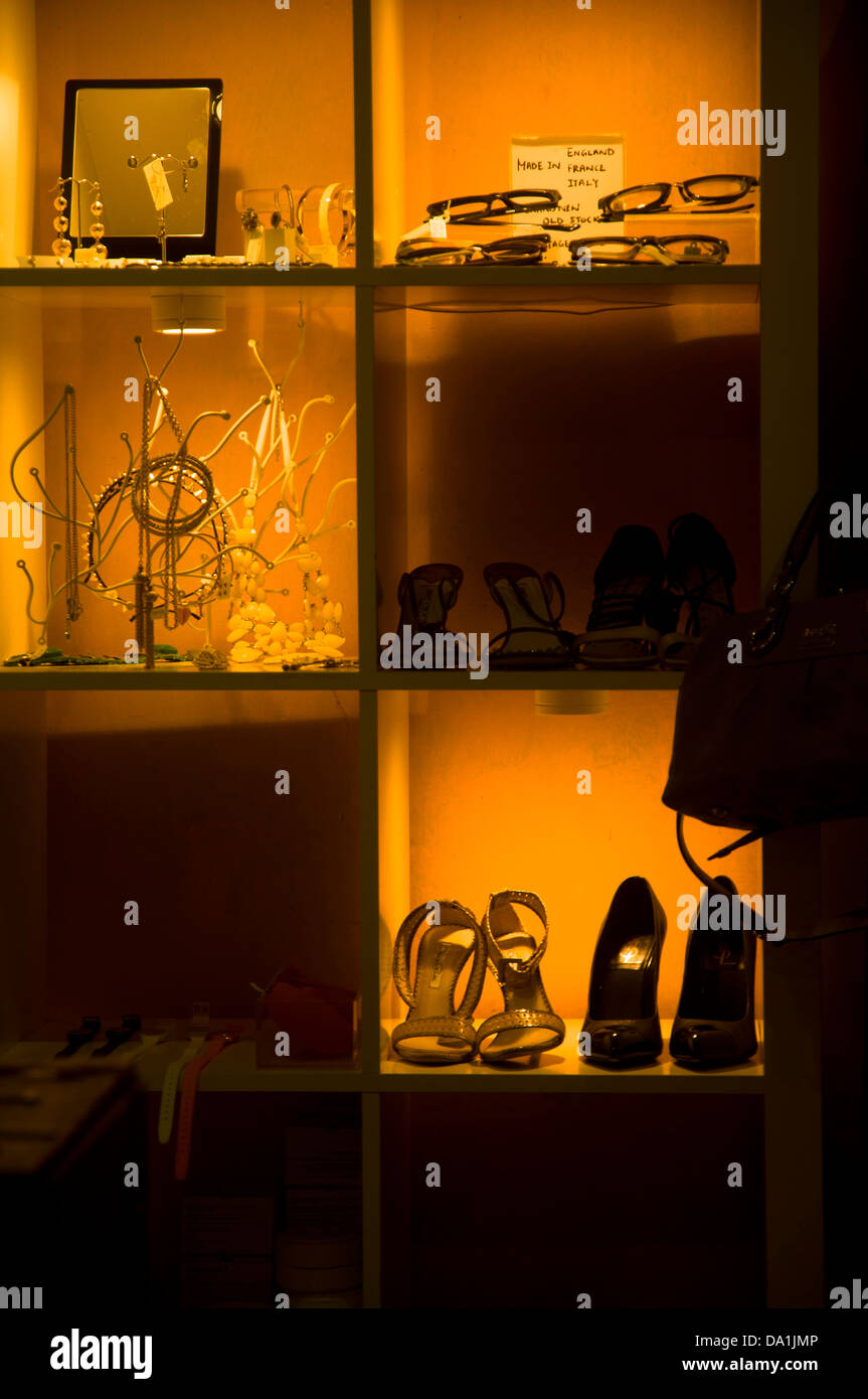 Display of accessories in a vintage store in Hong Kong Stock Photo Alamy