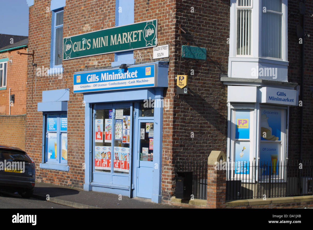 Corner shop, in Sunderland. Stock Photo