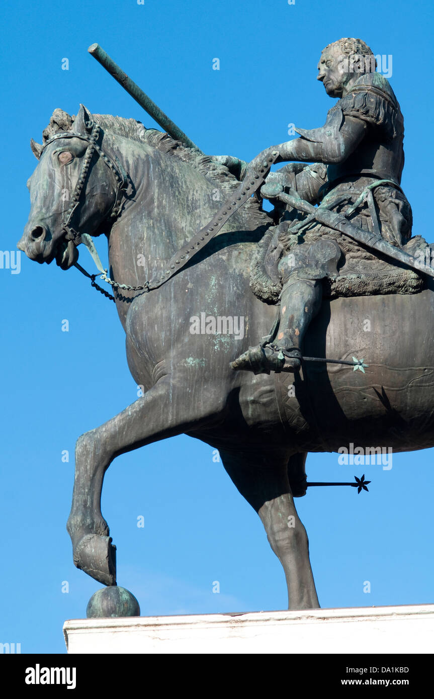 Italy, Padua, Equestrian Statue of Gattamelata in Front of the