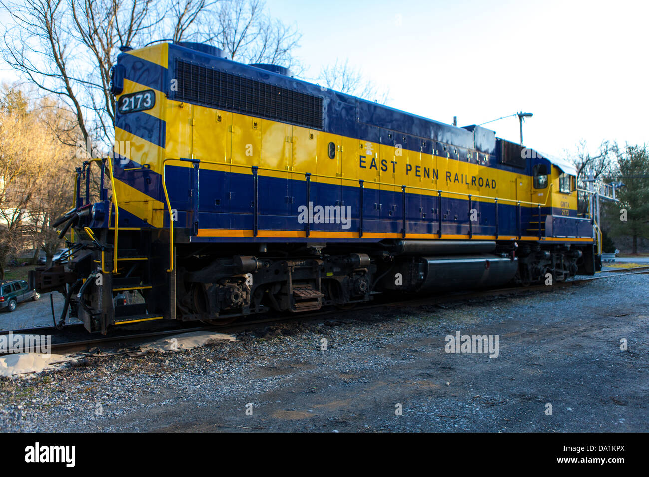 An East Penn Railroad locomotive. Stock Photo