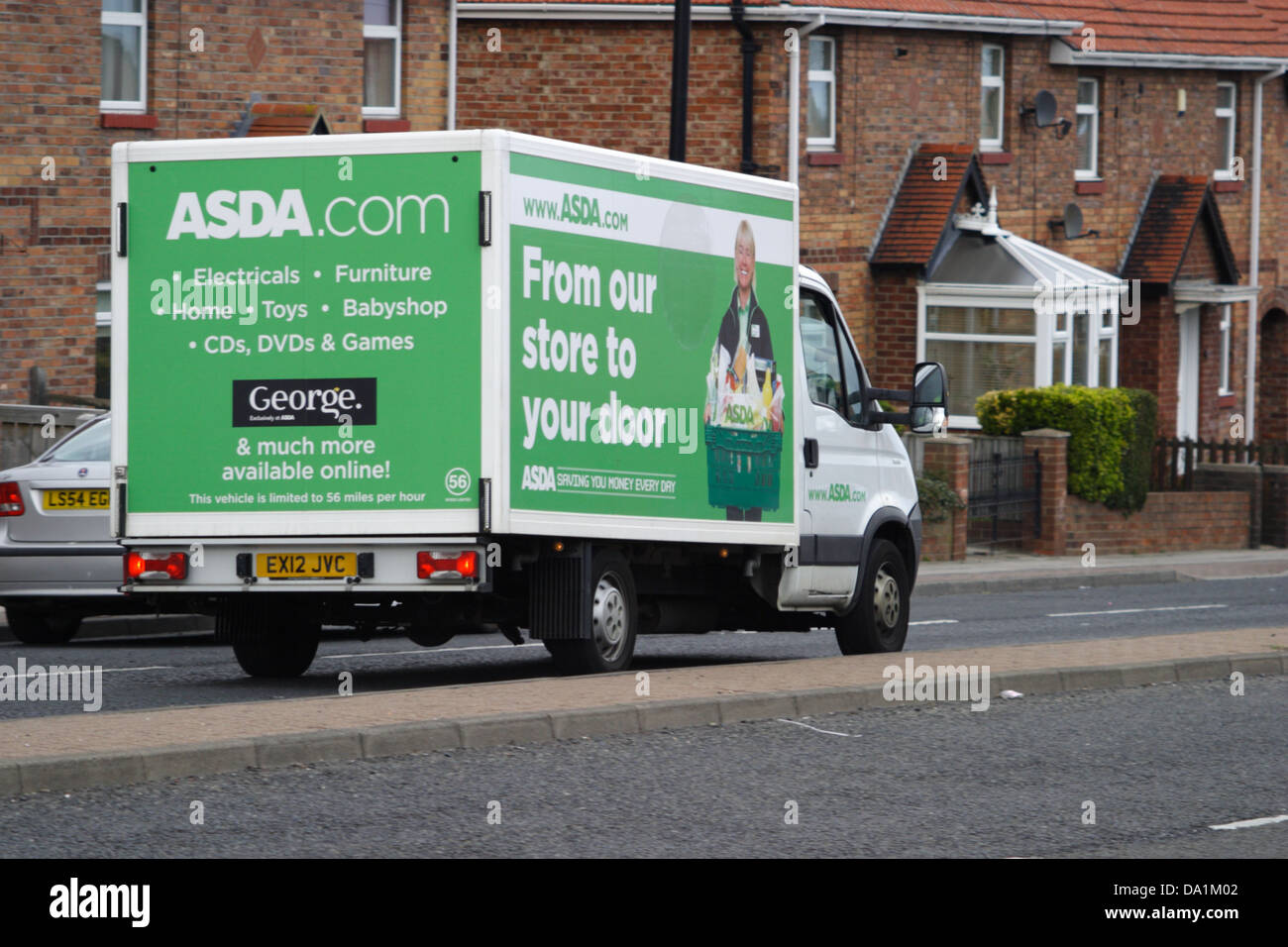 asda home delivery, asda home shopping van. Stock Photo
