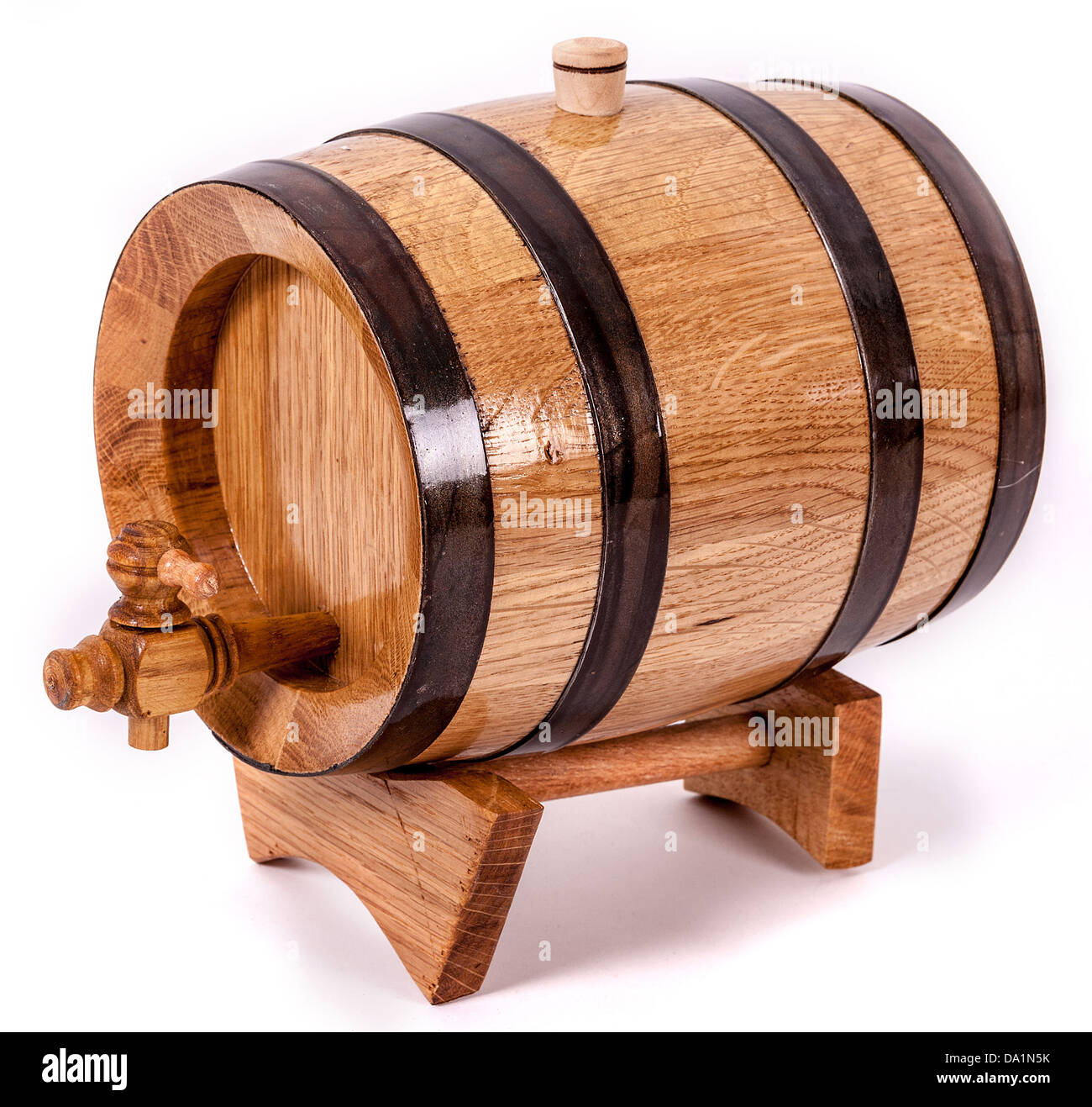 Barrel with cork on top isolated with clipping path Stock Photo Alamy