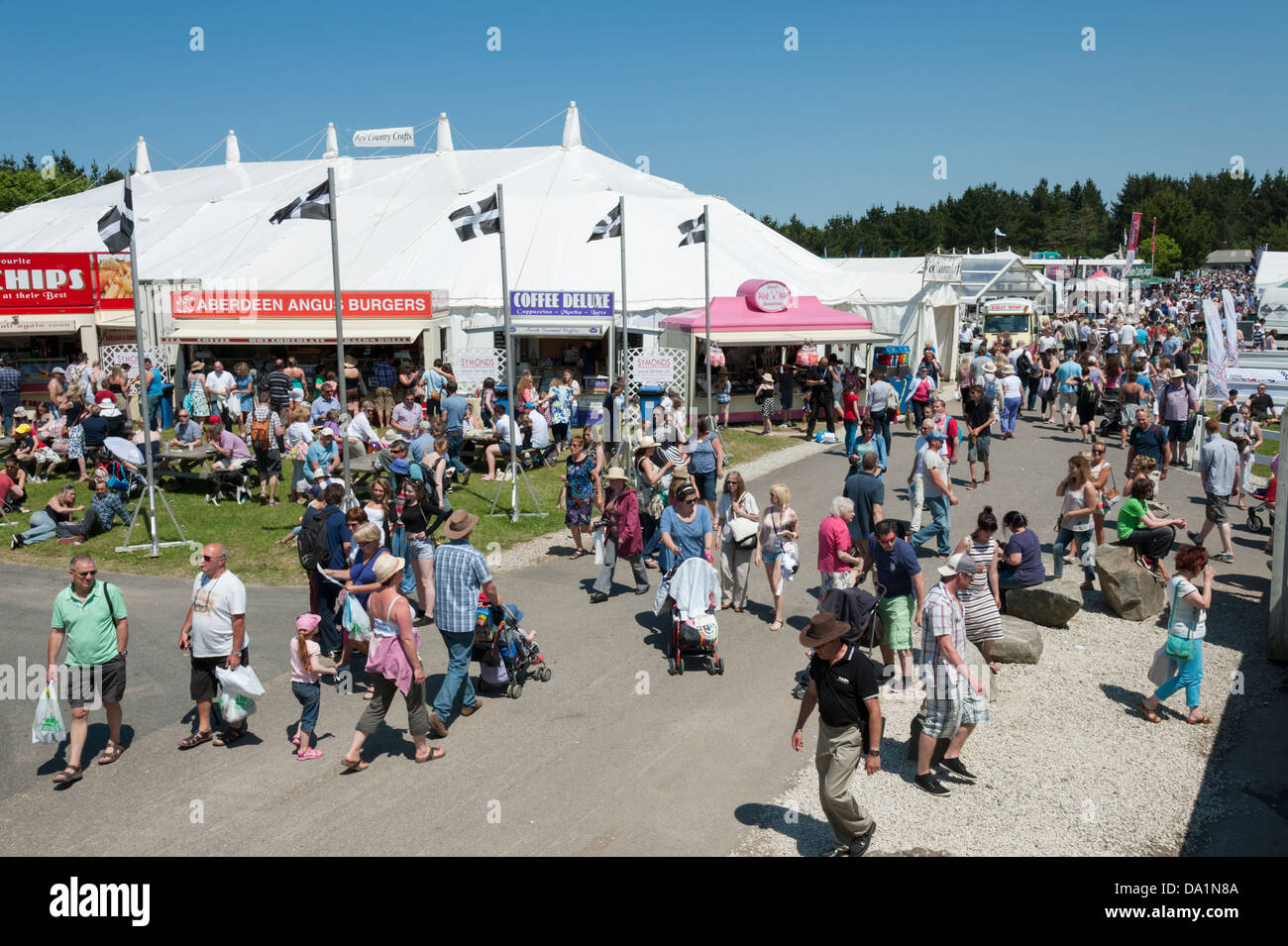 Crowds at the Royal Cornwall Show UK 2013 Stock Photo