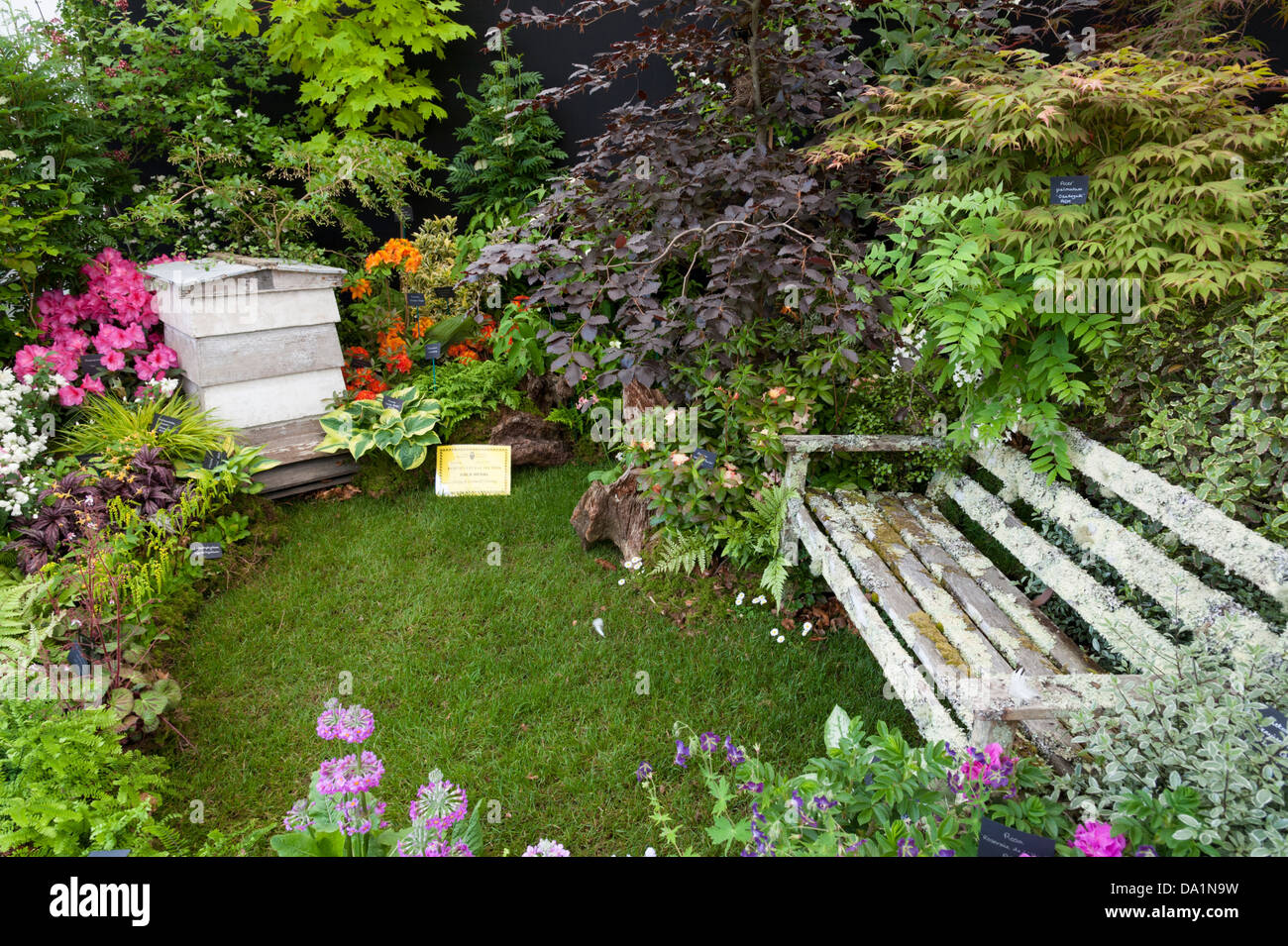 Winning garden designs in the flower show competition at the Royal Cornwall Show UK 2013 Stock Photo