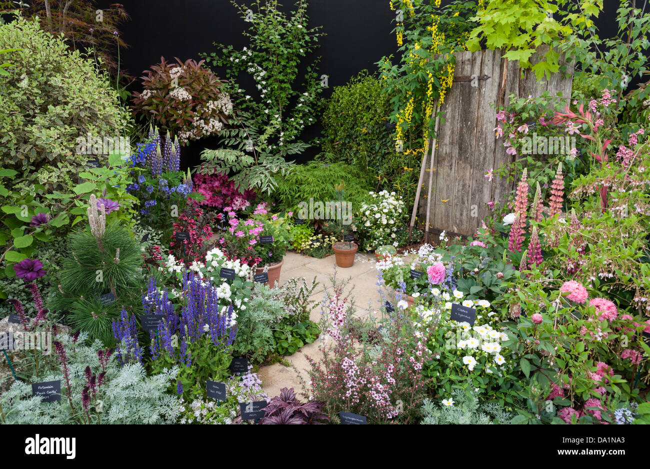 Winning garden designs in the flower show competition at the Royal Cornwall Show UK 2013 Stock Photo