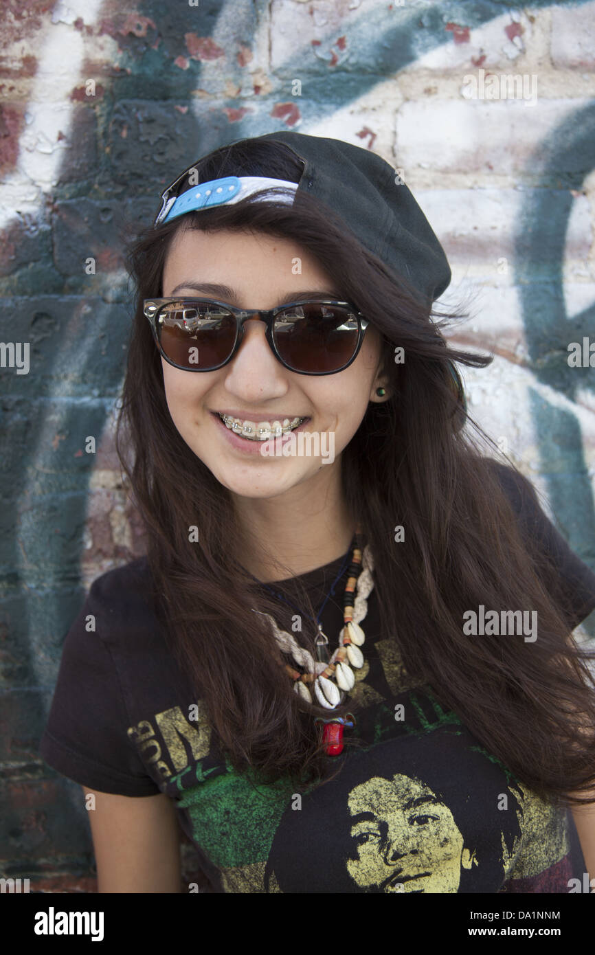 17 year old teenage girl in Brooklyn, NY Stock Photo Alamy