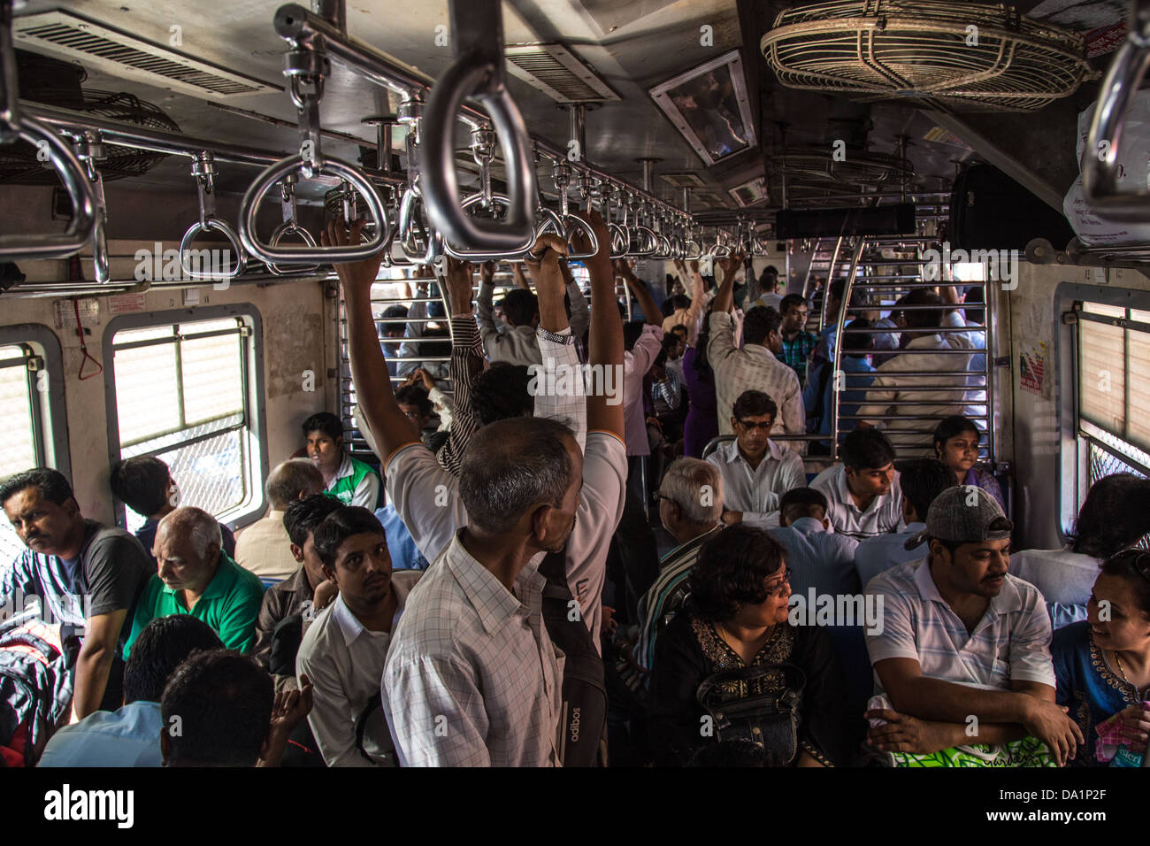 Suburban rail in Mumbai, India Stock Photo