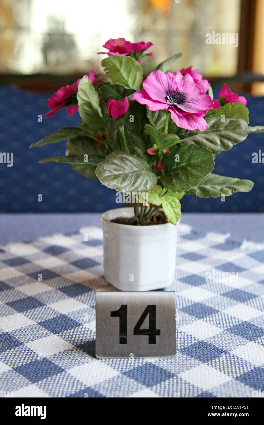 table number 14 Stock Photo