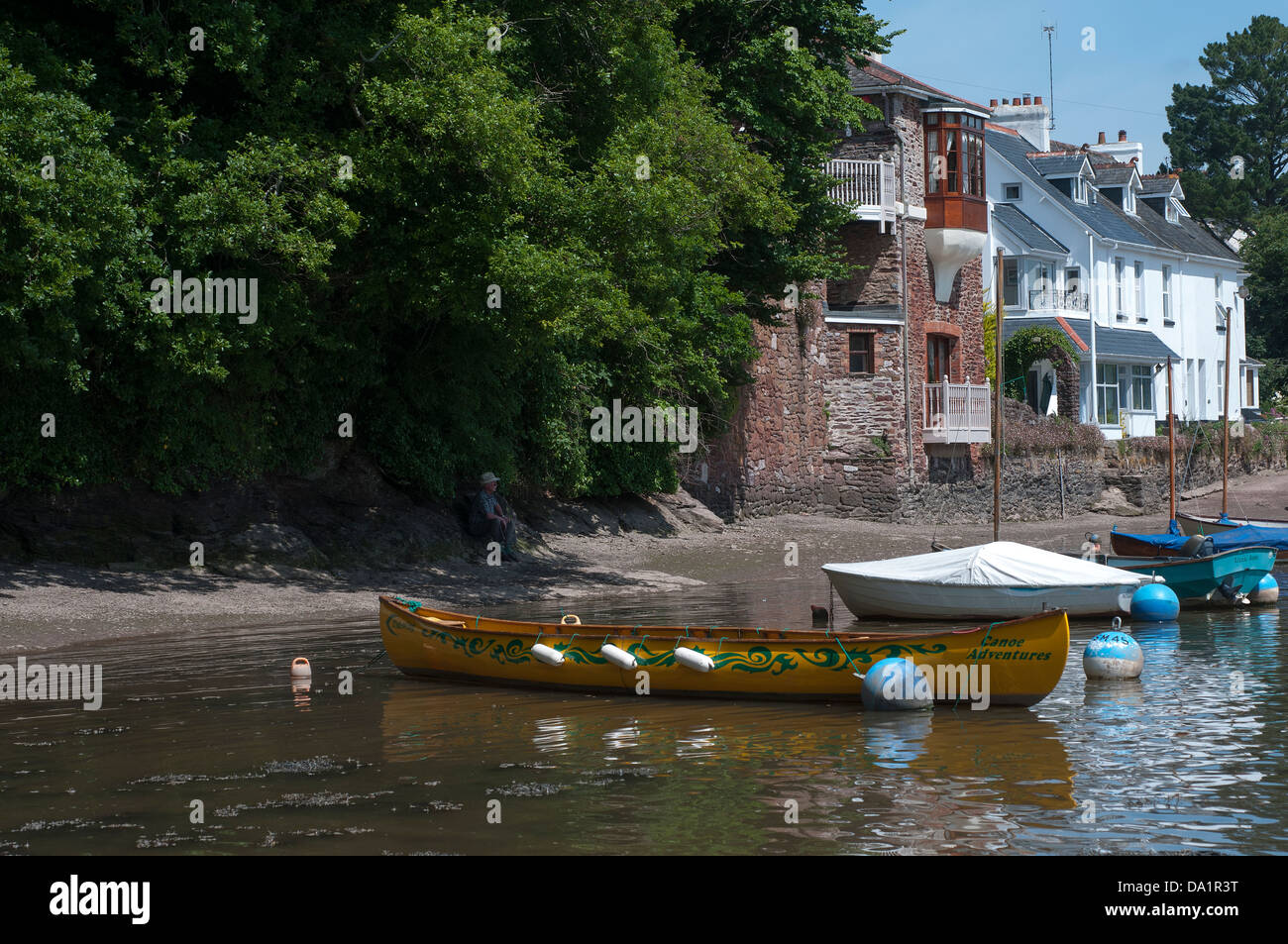 River Dart,creek,Stoke Gabriel,destination, in a row, stone, houses