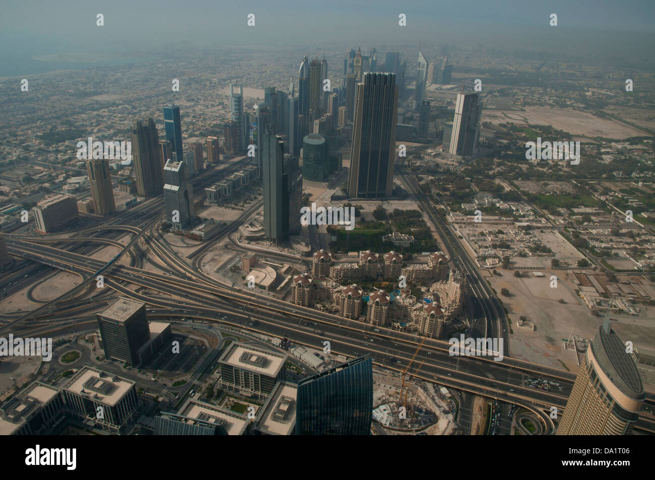Aerial view of Dubai, United Arab Emirates, Middle East. Stock Photo