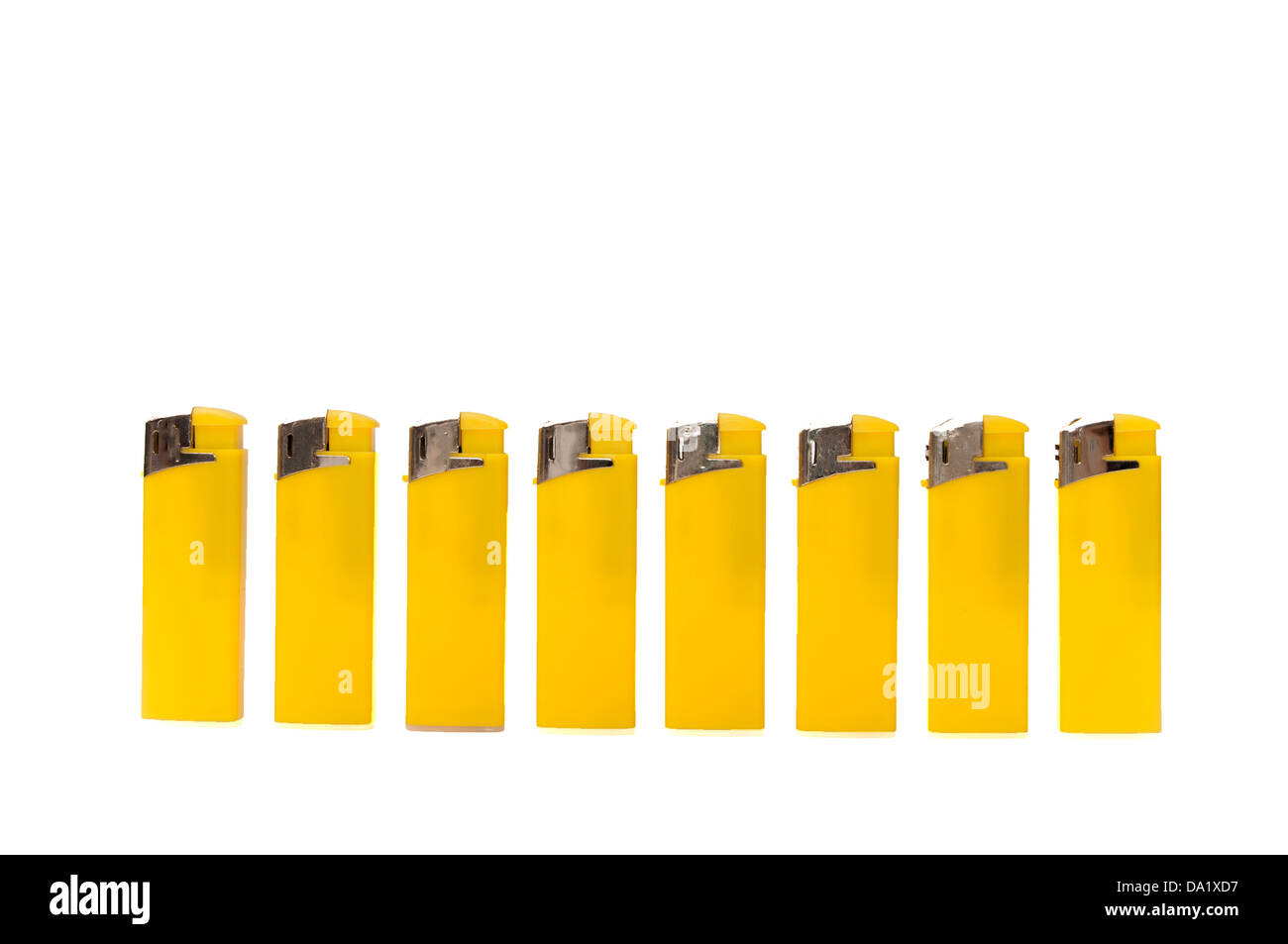 lighter yellow on a white background Stock Photo