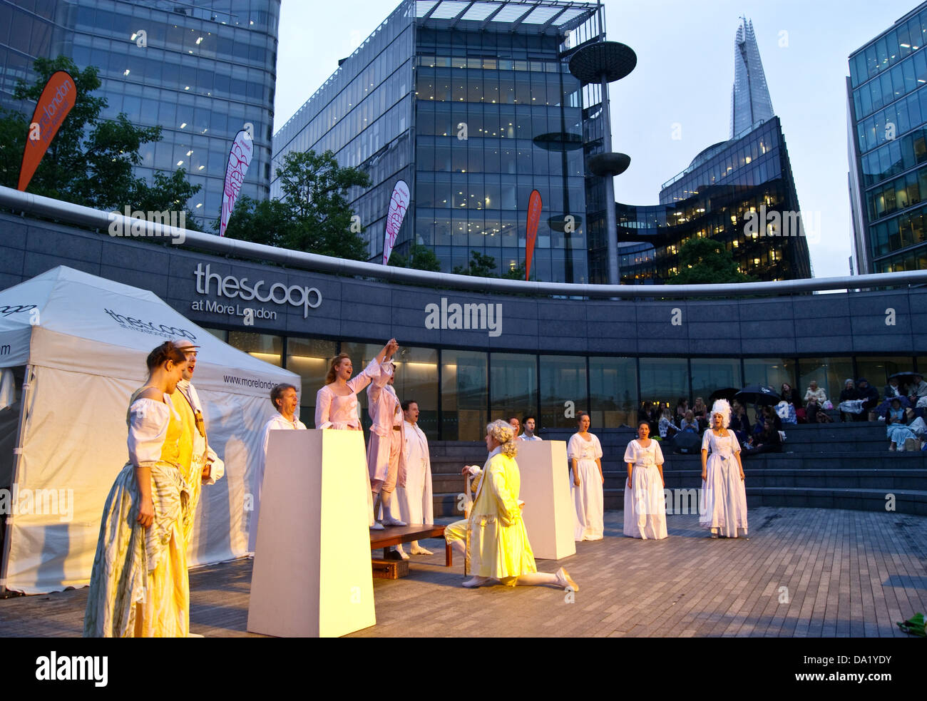 'The Magic Flute' (Die Zauberflöte) by W.A. Mozart performed by Merry Opera, The Scoop, Southwark, London, England Stock Photo