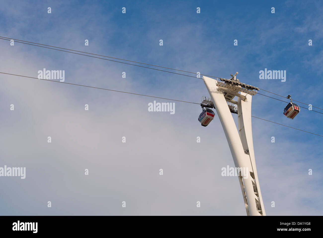 London's cable car across the River Thames Stock Photo Alamy