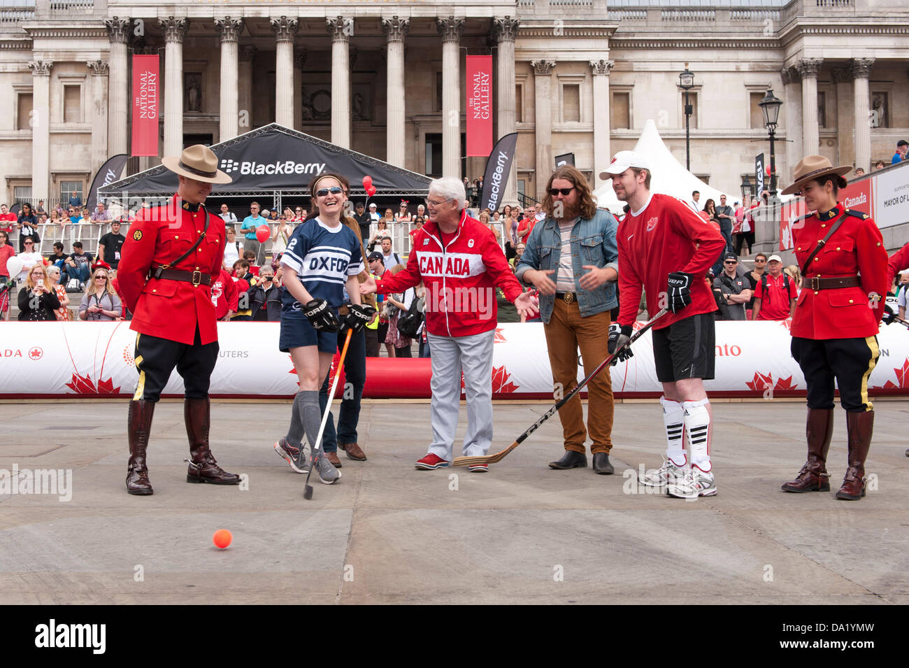 Trafalgar Square London, Canada Day the opening with the Canadian Commissioner starting off the