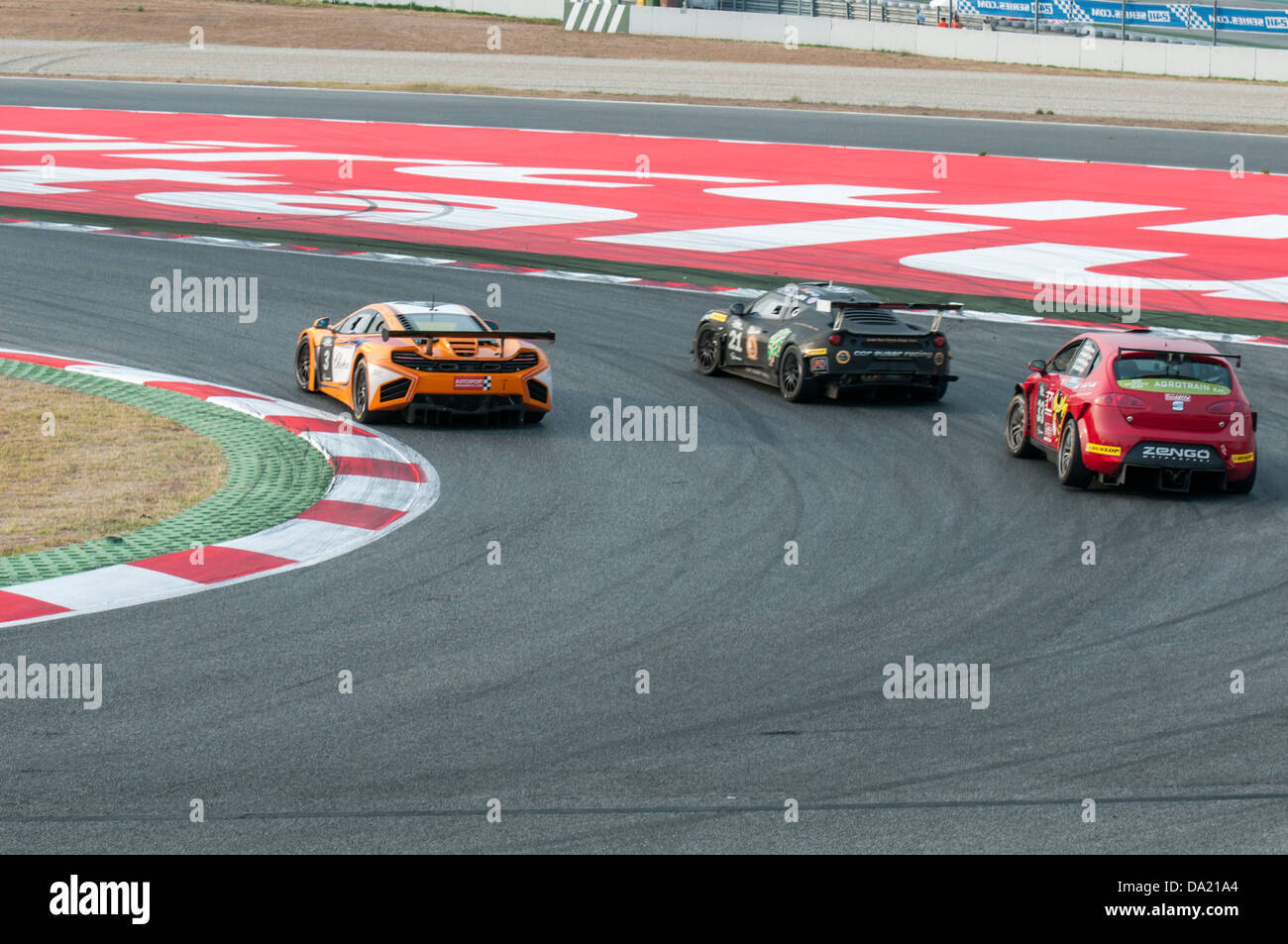 24hr racing in the Circuit de Catalunya (Spain) from 7 September 2012 to 9 September 2012 Stock Photo