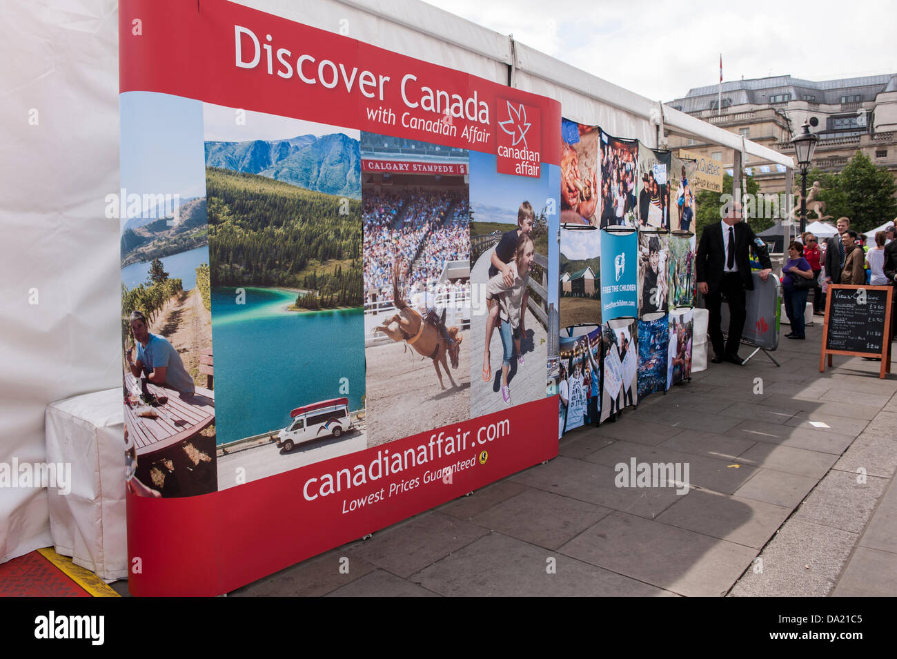 London Trafalgar Square, Canada Day 2013, the 8th to be held and Canada's 146th Birthday party. Credit:  Rena Pearl/Alamy Live News Stock Photo