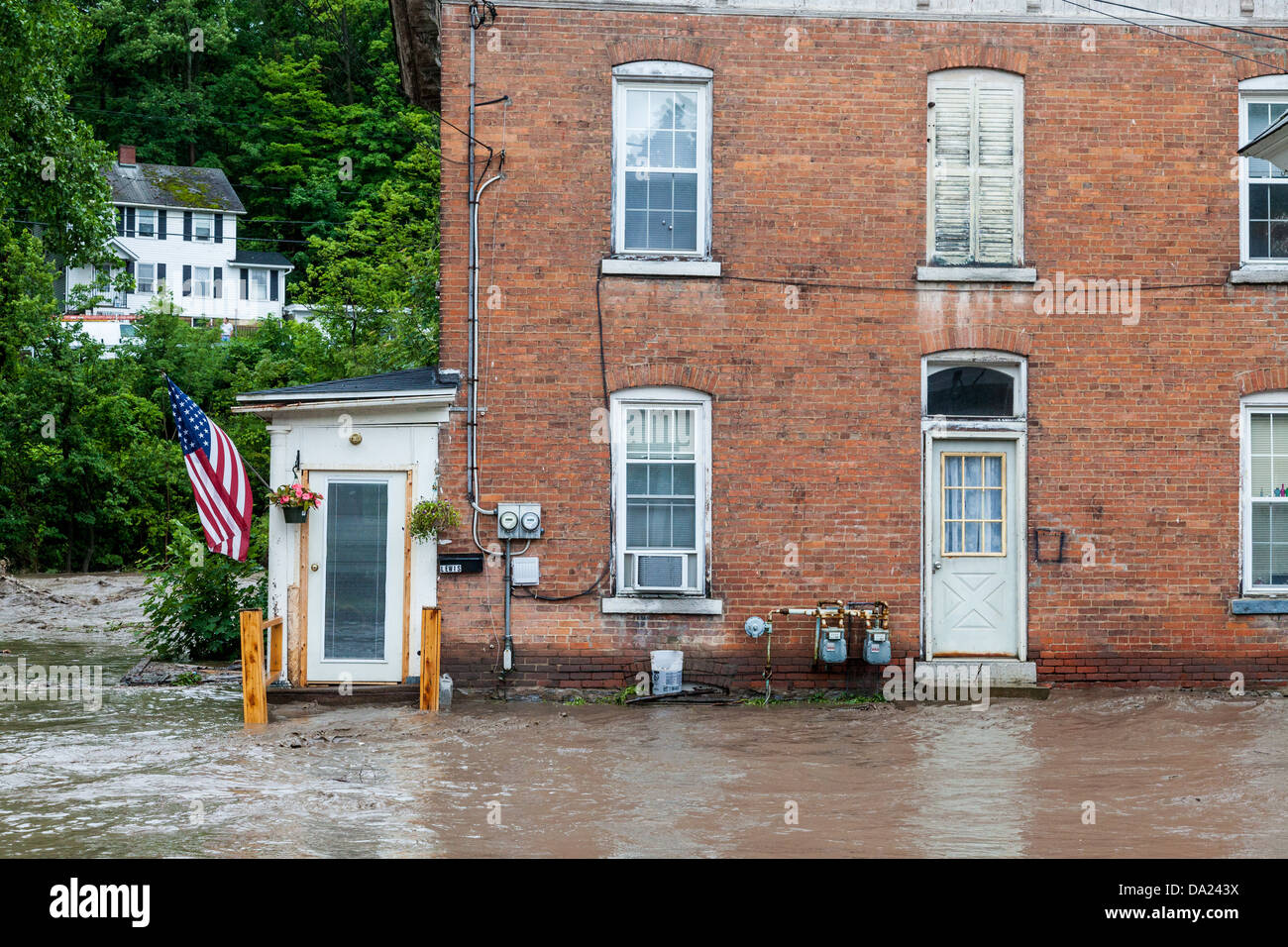 Flooding in Fort Plain, New York, in the Mohawk Valley Stock Photo Alamy