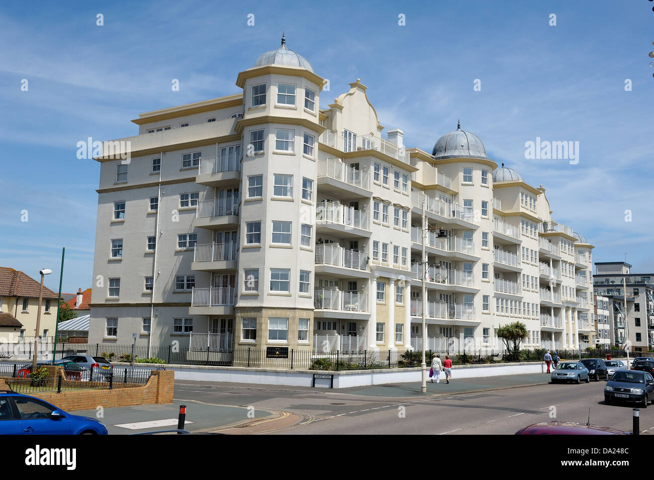 The esplanade grande building on the esplanade at bognor seafront Stock