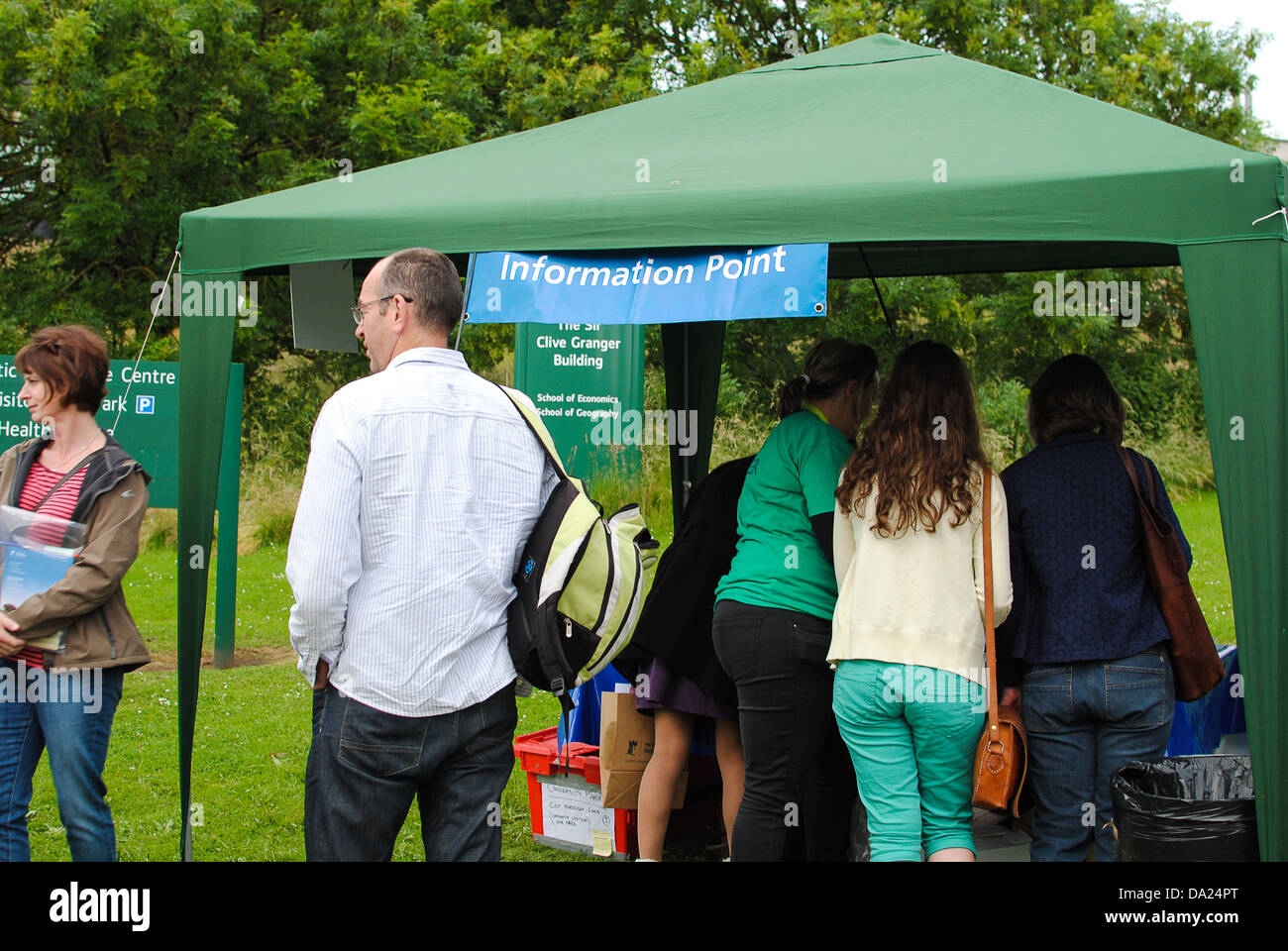 Information point at Nottingham University open day Stock Photo Alamy