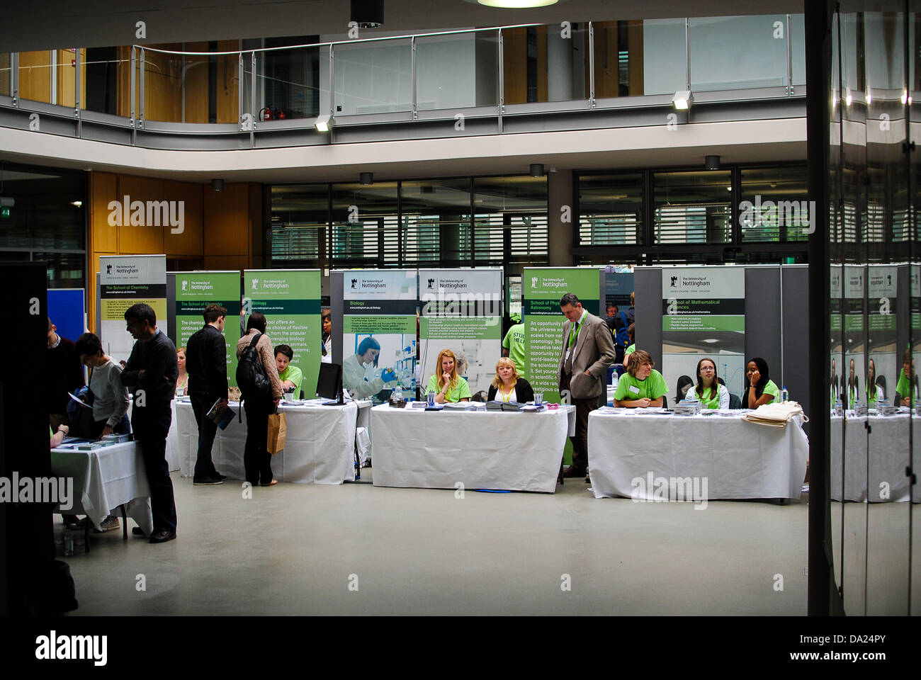 Information point at Nottingham University open day Stock Photo Alamy